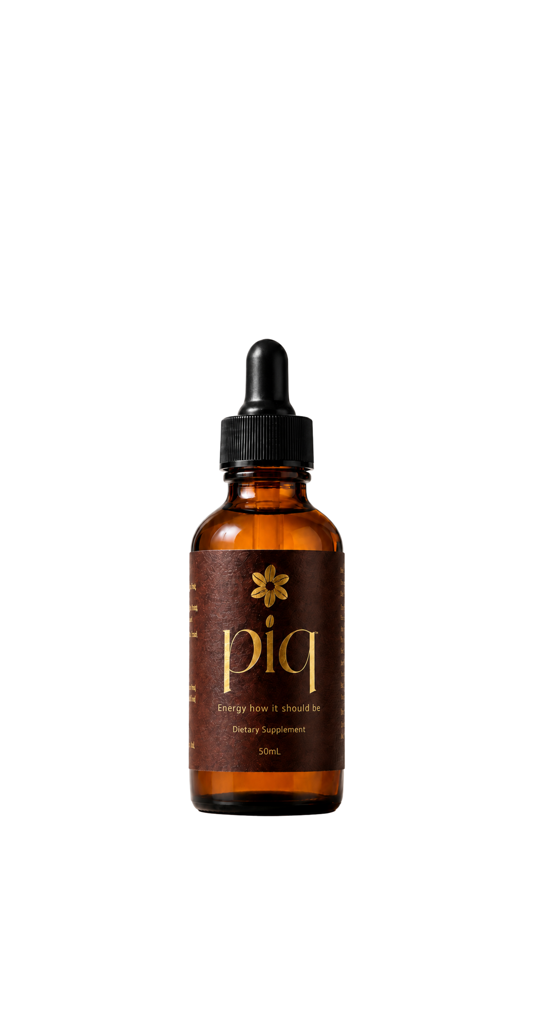 Piq liquid L-theanine coffee drops bottle