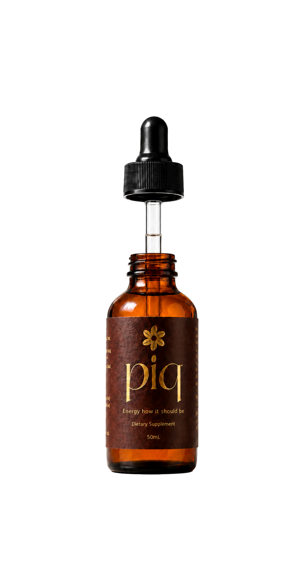 Piq liquid L-theanine coffee drops bottle
