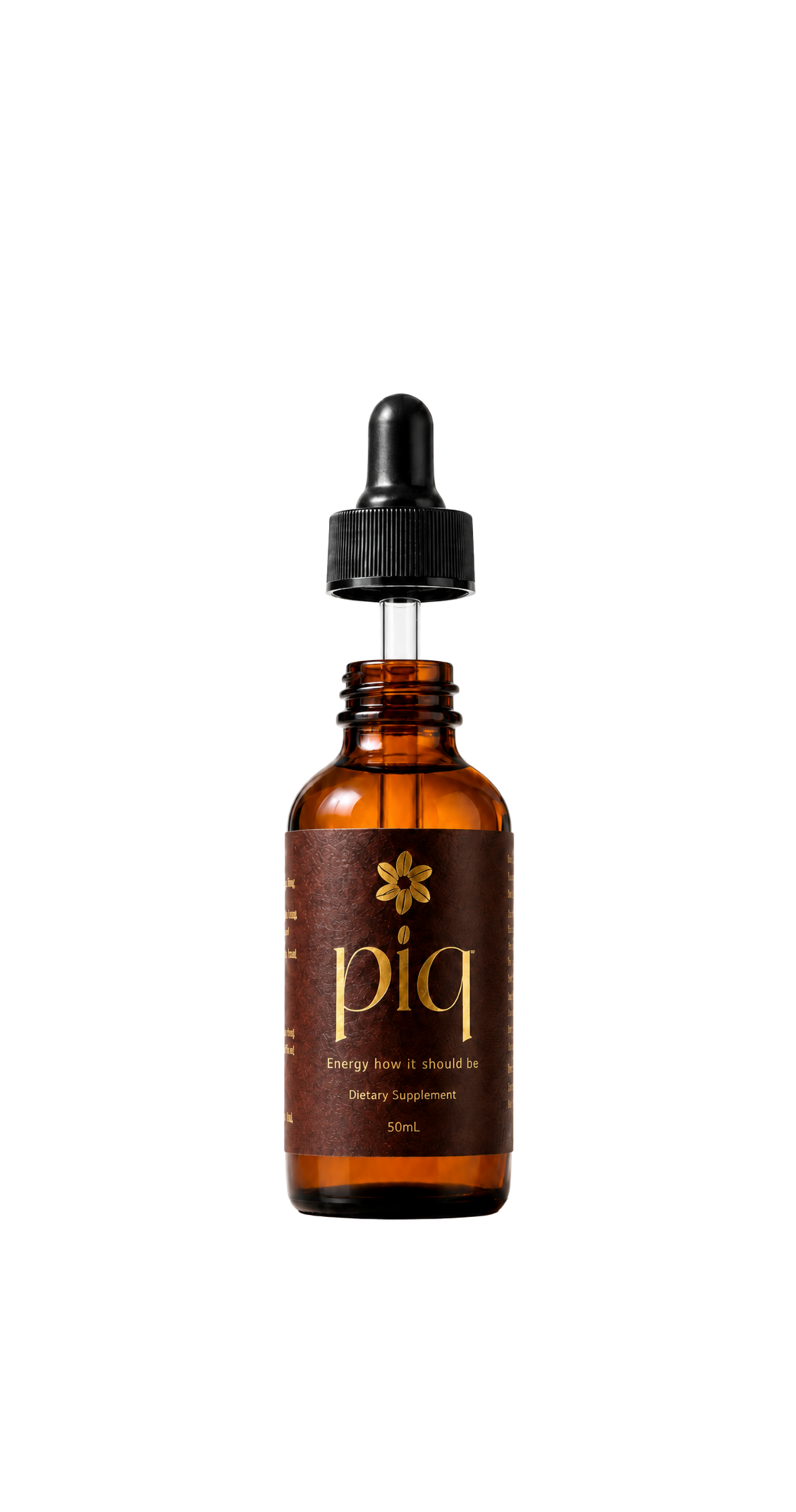 Piq liquid L-theanine coffee drops bottle