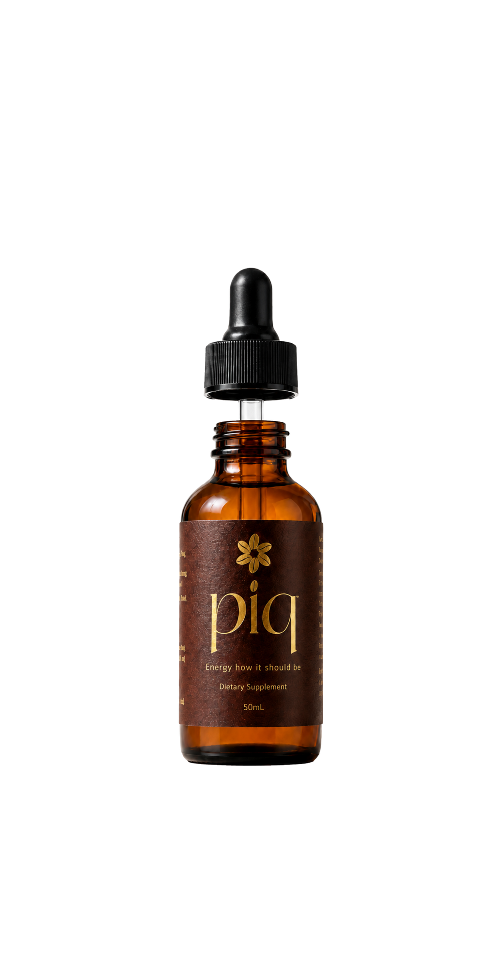 Piq liquid L-theanine coffee drops bottle