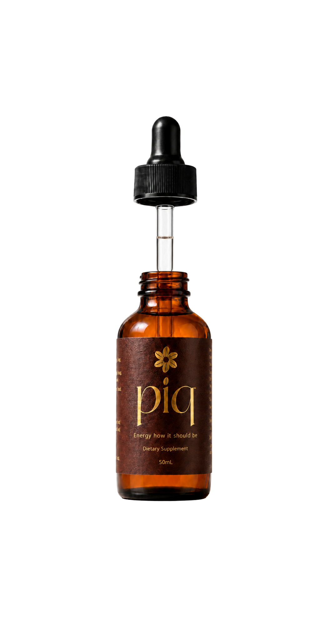 Piq liquid L-theanine coffee drops bottle