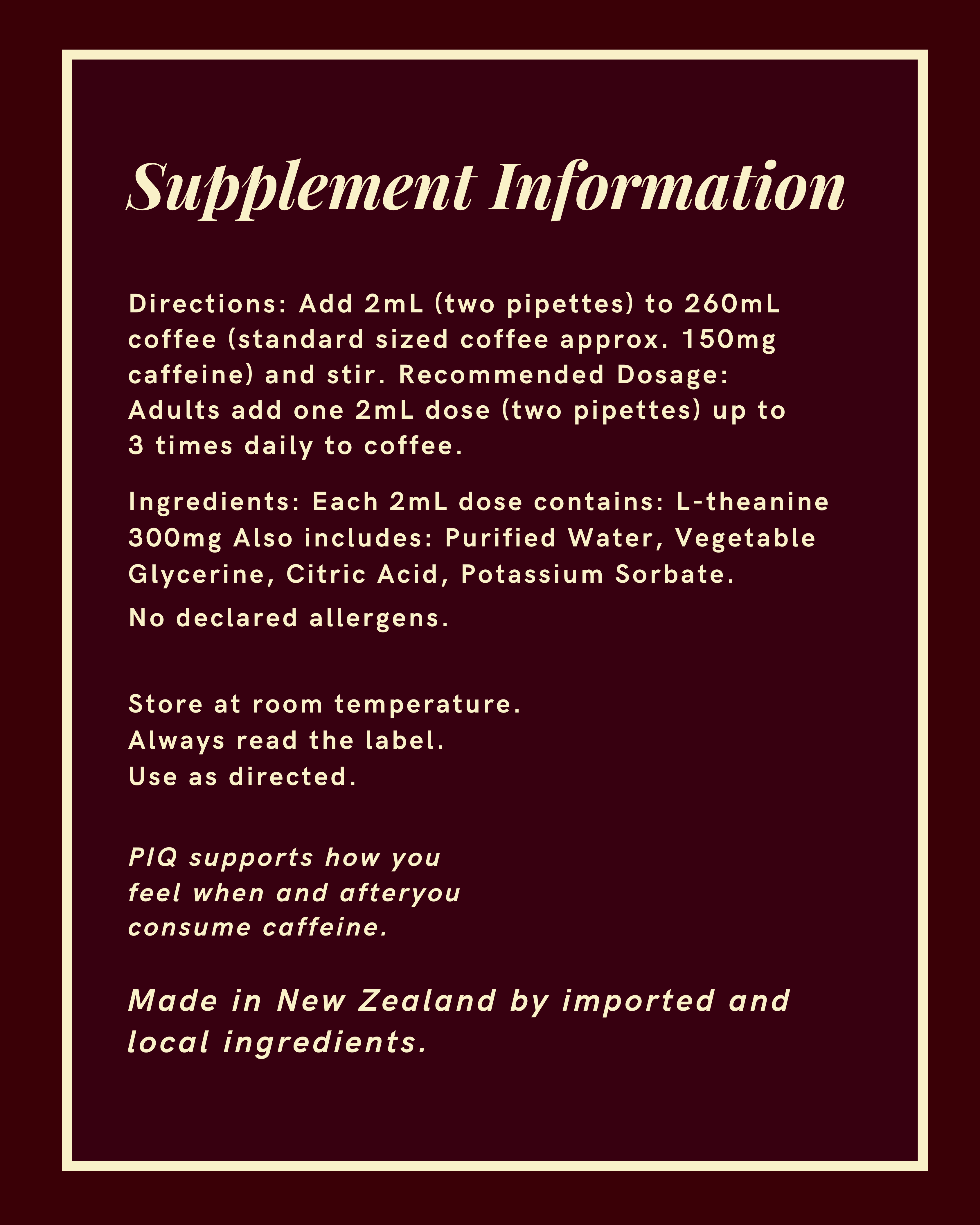 Piq Coffee Additive - Functional Coffee Upgrade